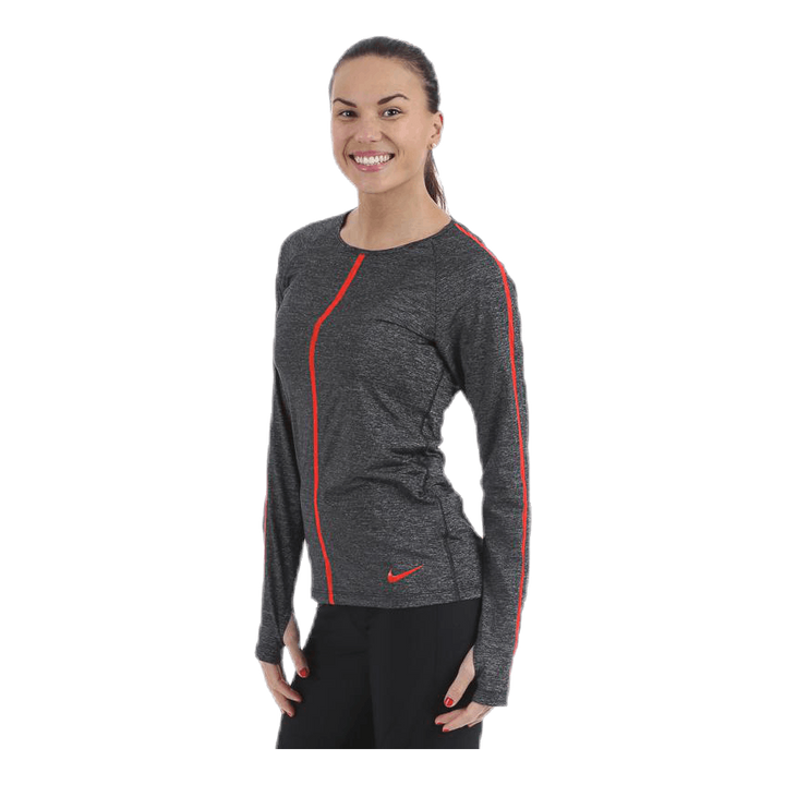Heather Hypercool Top LS Black
