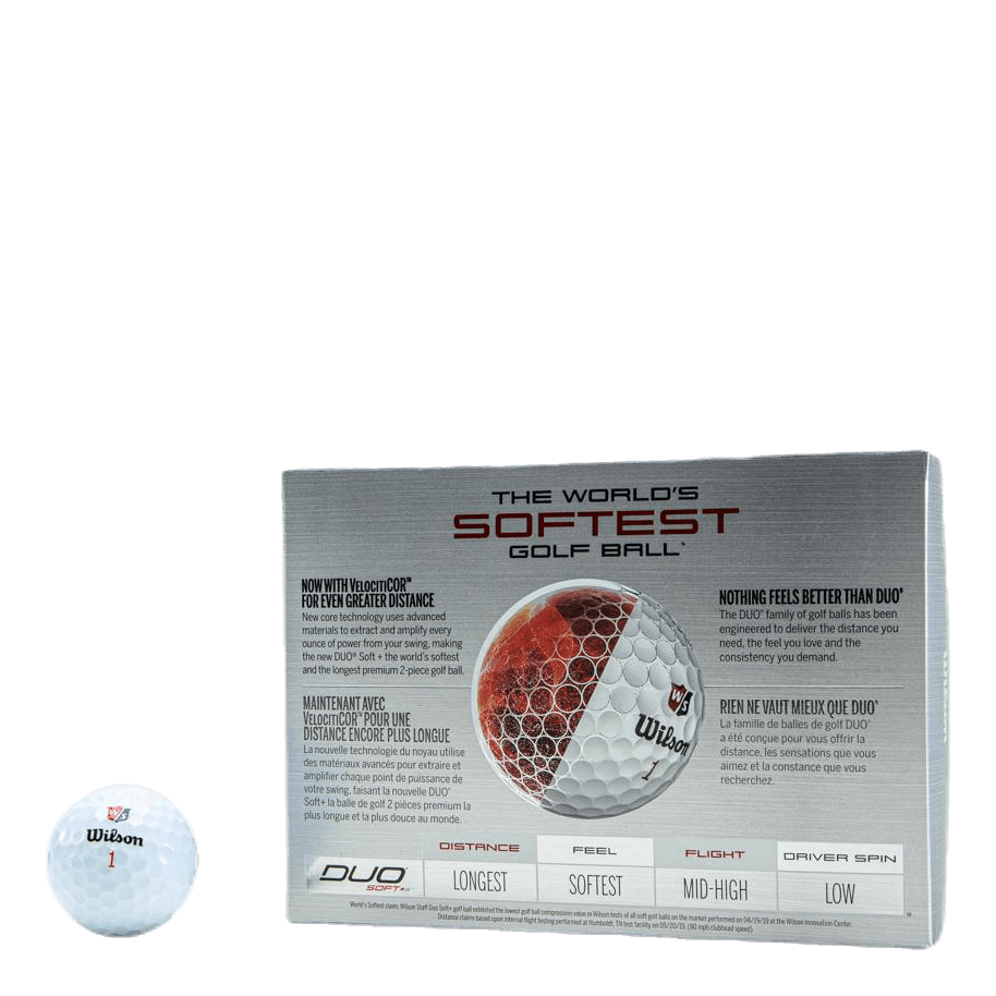 Duo Soft+ White 12-Ball White