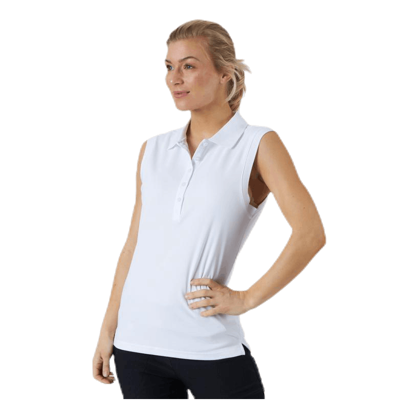 Sleeveless Polo White