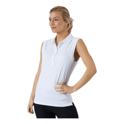 Sleeveless Polo White