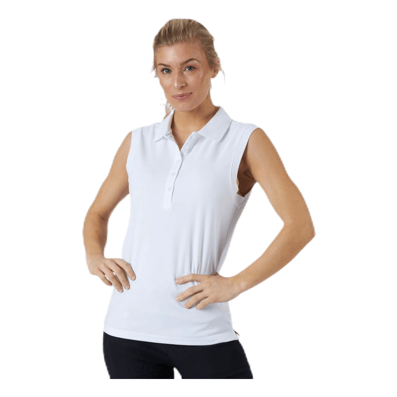 Sleeveless Polo White