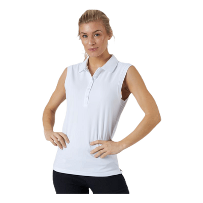 Sleeveless Polo White