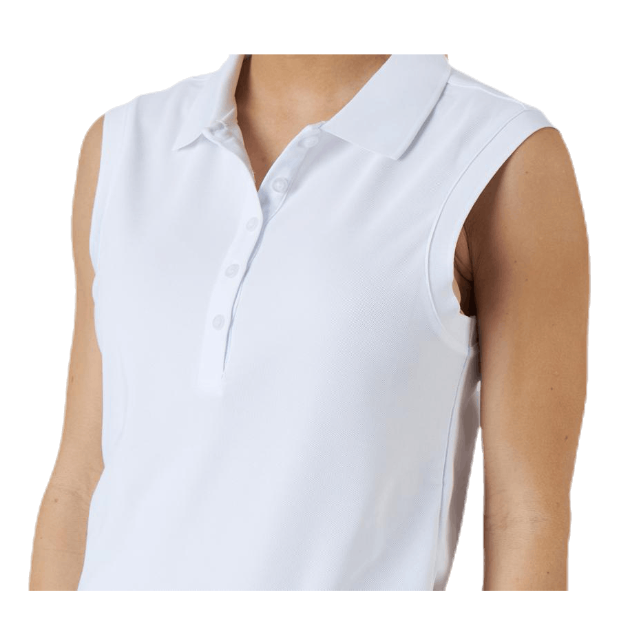 Sleeveless Polo White