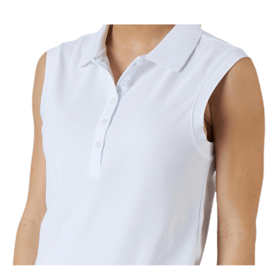 Sleeveless Polo White