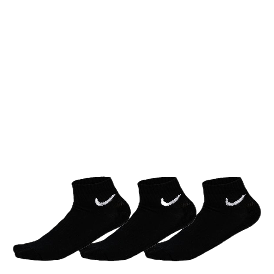 Everyday Cushioned Training Ankle Socks (3 Pairs) BLACK/WHITE