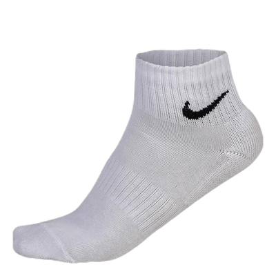 Everyday Cushioned Training Ankle Socks (3 Pairs) WHITE/BLACK