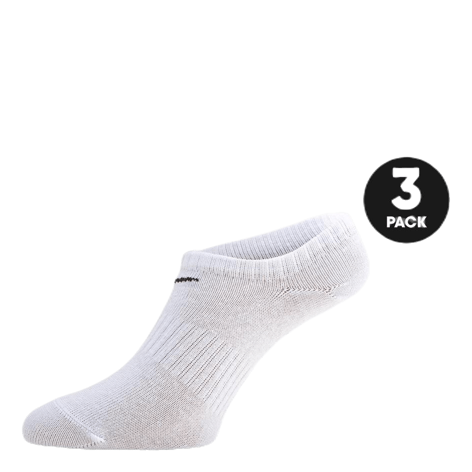 Everyday Lightweight Training No-Show Socks (3 Pairs) WHITE/BLACK