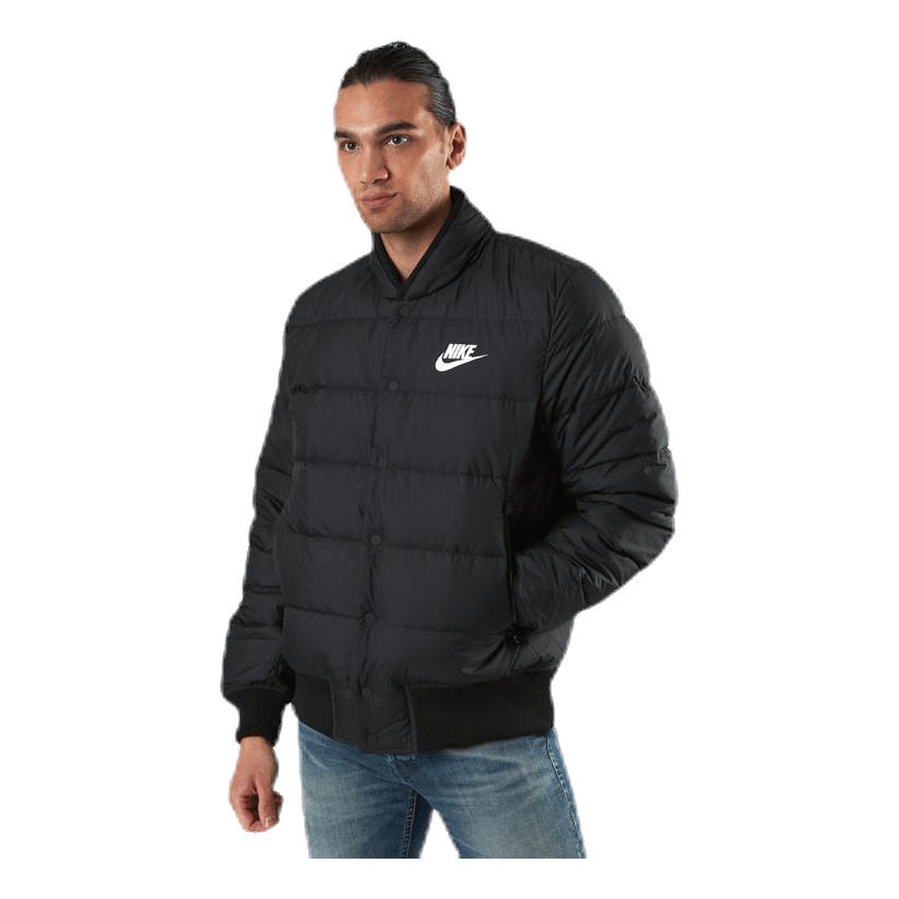 Down Fill Bomber Jacket White/Black