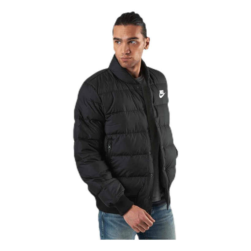Down Fill Bomber Jacket White/Black