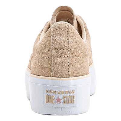 One Star Platform Suede Beige