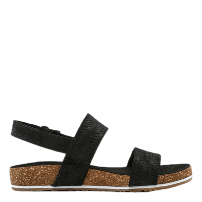 Malibu Waves 2 Band Sandal Black