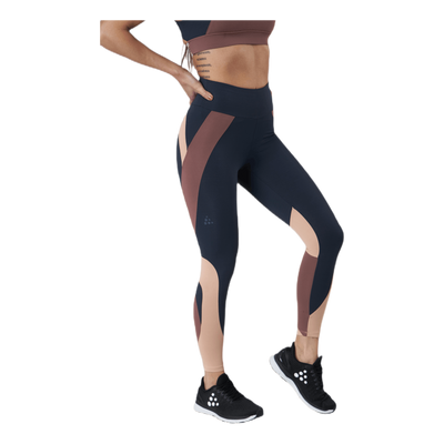 Flow Blocked Tights Blue/Purple