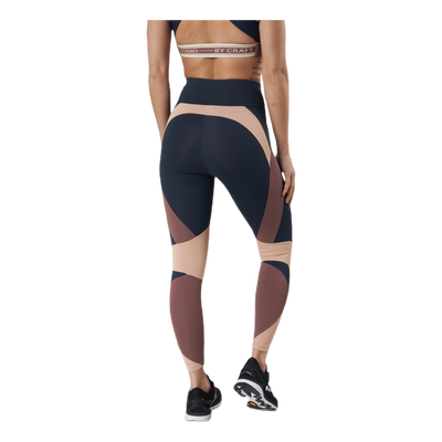 Flow Blocked Tights Blue/Purple