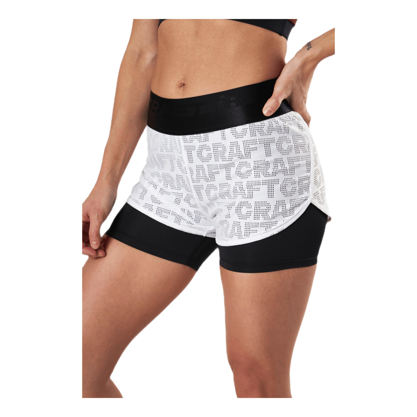 Core Charge Logo Shorts White/Black