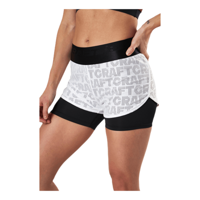 Core Charge Logo Shorts White/Black