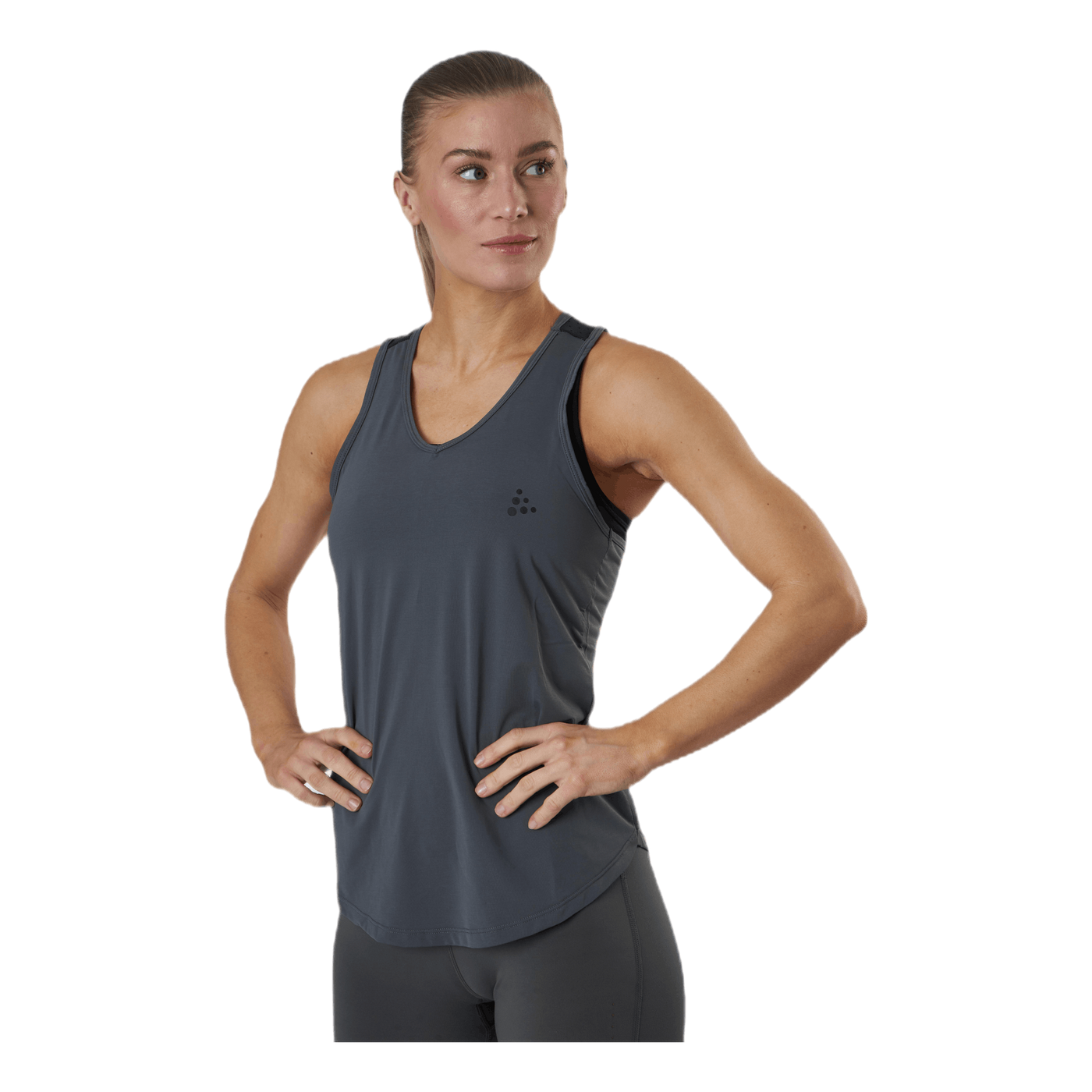 ADV Charge Perforated Singlet Black/Grey