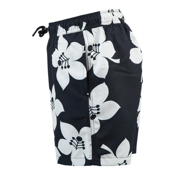 Jr Loose Kenny Swimshorts White/Black