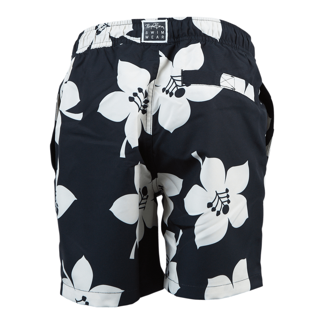Jr Loose Kenny Swimshorts White/Black