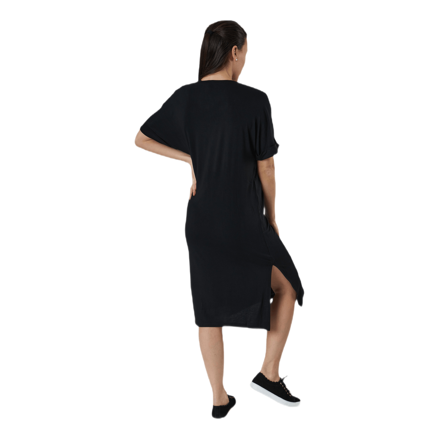 Neora Ss Fold Up Dress Black