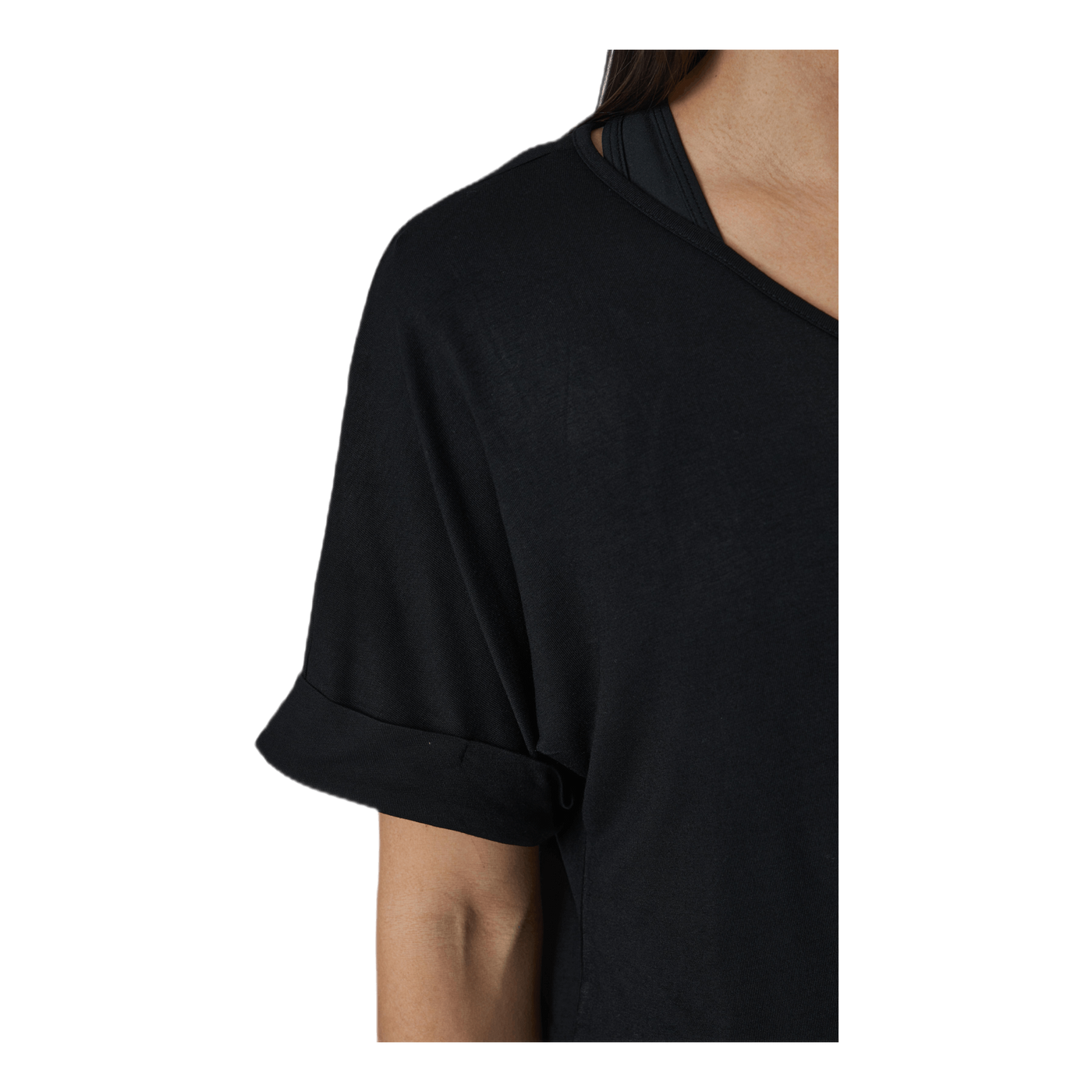 Neora Ss Fold Up Dress Black