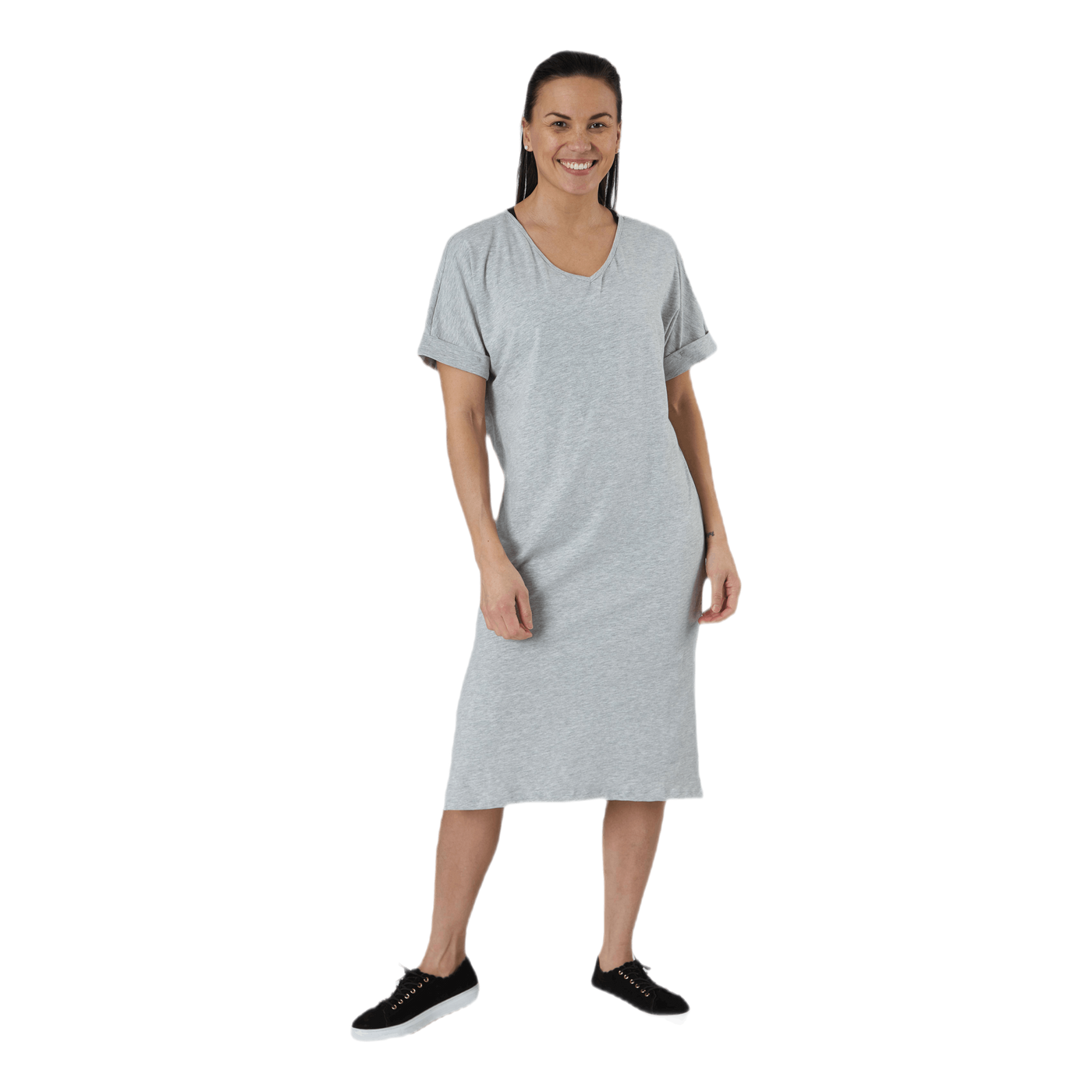 Neora Ss Fold Up Dress Grey