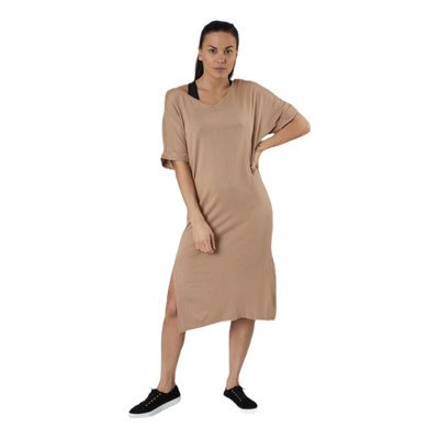 Neora Ss Fold Up Dress Beige