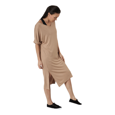 Neora Ss Fold Up Dress Beige