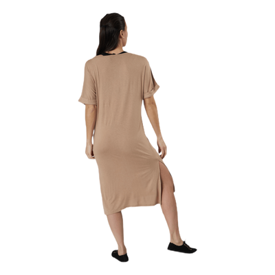 Neora Ss Fold Up Dress Beige
