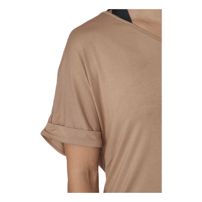 Neora Ss Fold Up Dress Beige