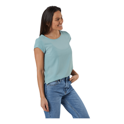 Vic S/S Solid Top Wvn Blue