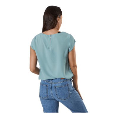 Vic S/S Solid Top Wvn Blue