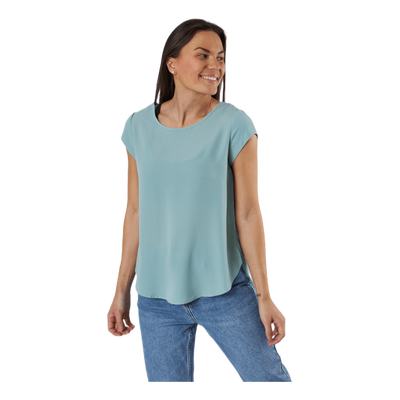 Vic S/S Solid Top Wvn Blue