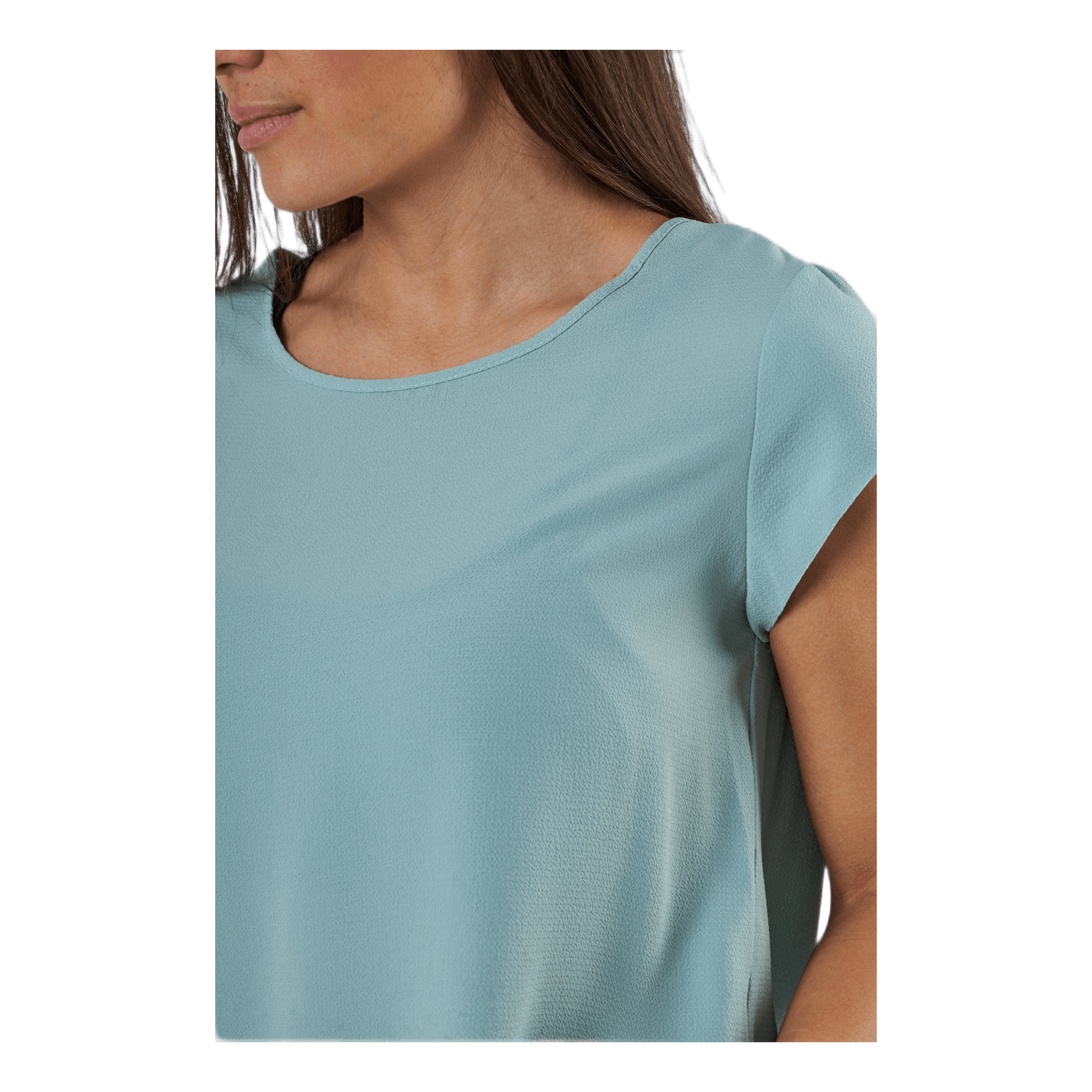 Vic S/S Solid Top Wvn Blue
