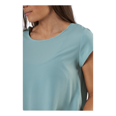 Vic S/S Solid Top Wvn Blue