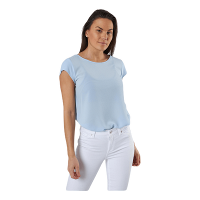 Vic S/S Solid Top Wvn Blue