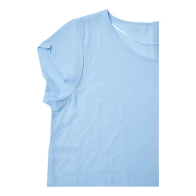 Vic S/S Solid Top Wvn Blue
