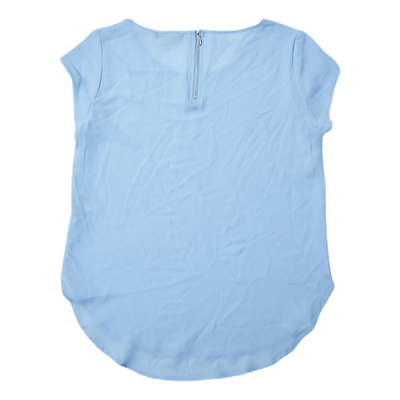 Vic S/S Solid Top Wvn Blue