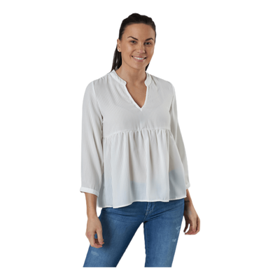 Bloom 3/4 Top Wvn White