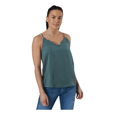Debbie Singlet Wvn Green