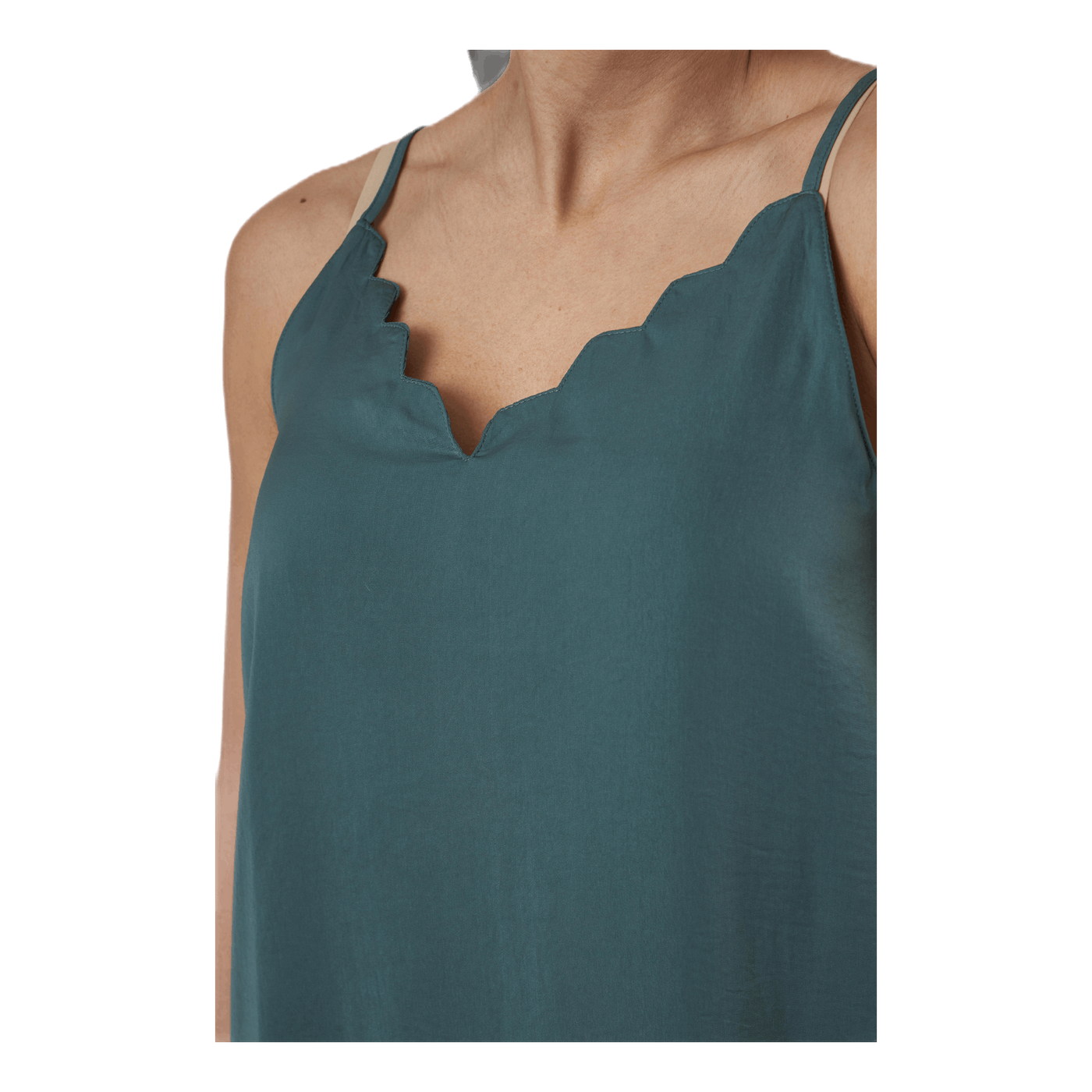 Debbie Singlet Wvn Green