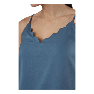 Debbie Singlet Wvn Blue