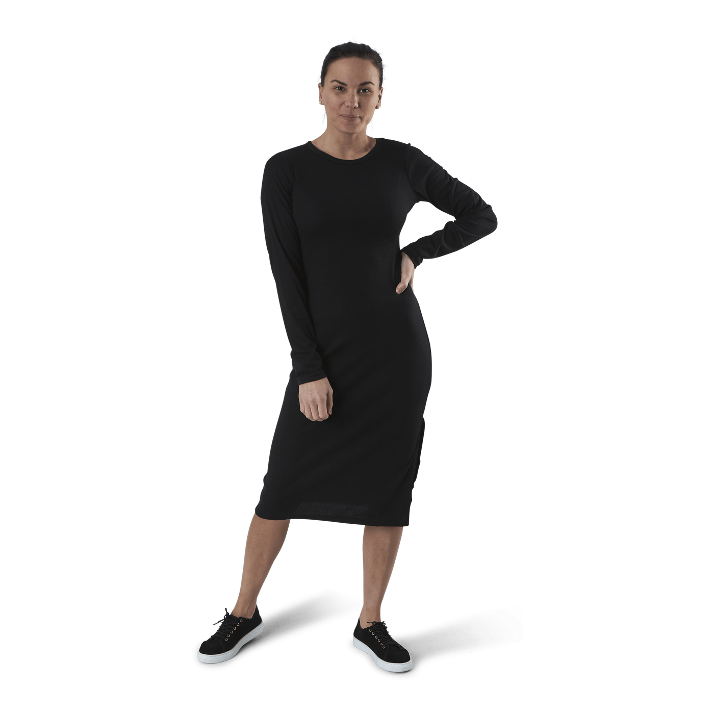 Quinn Rib Dress Black