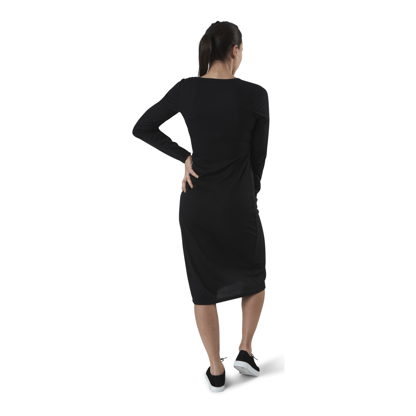 Quinn Rib Dress Black