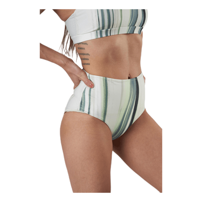 High Waist Brief White/Green