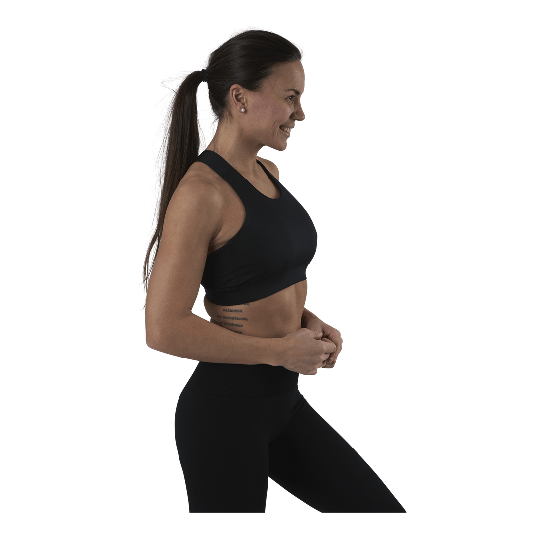 Cross Back Bra Black