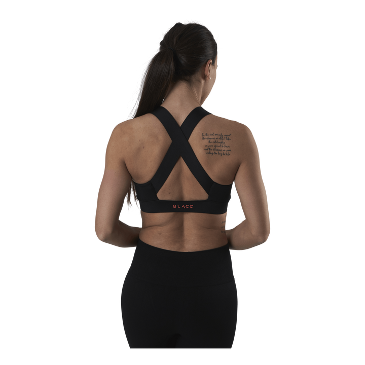 Cross Back Bra Black