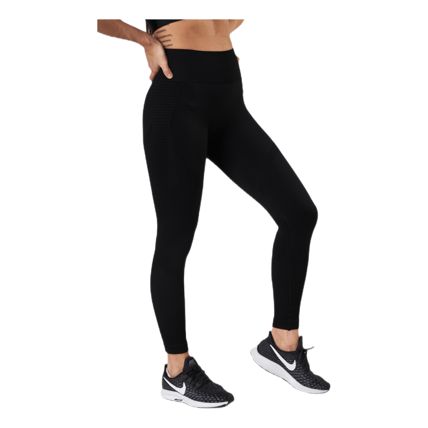 Fitness Melange Tights Black