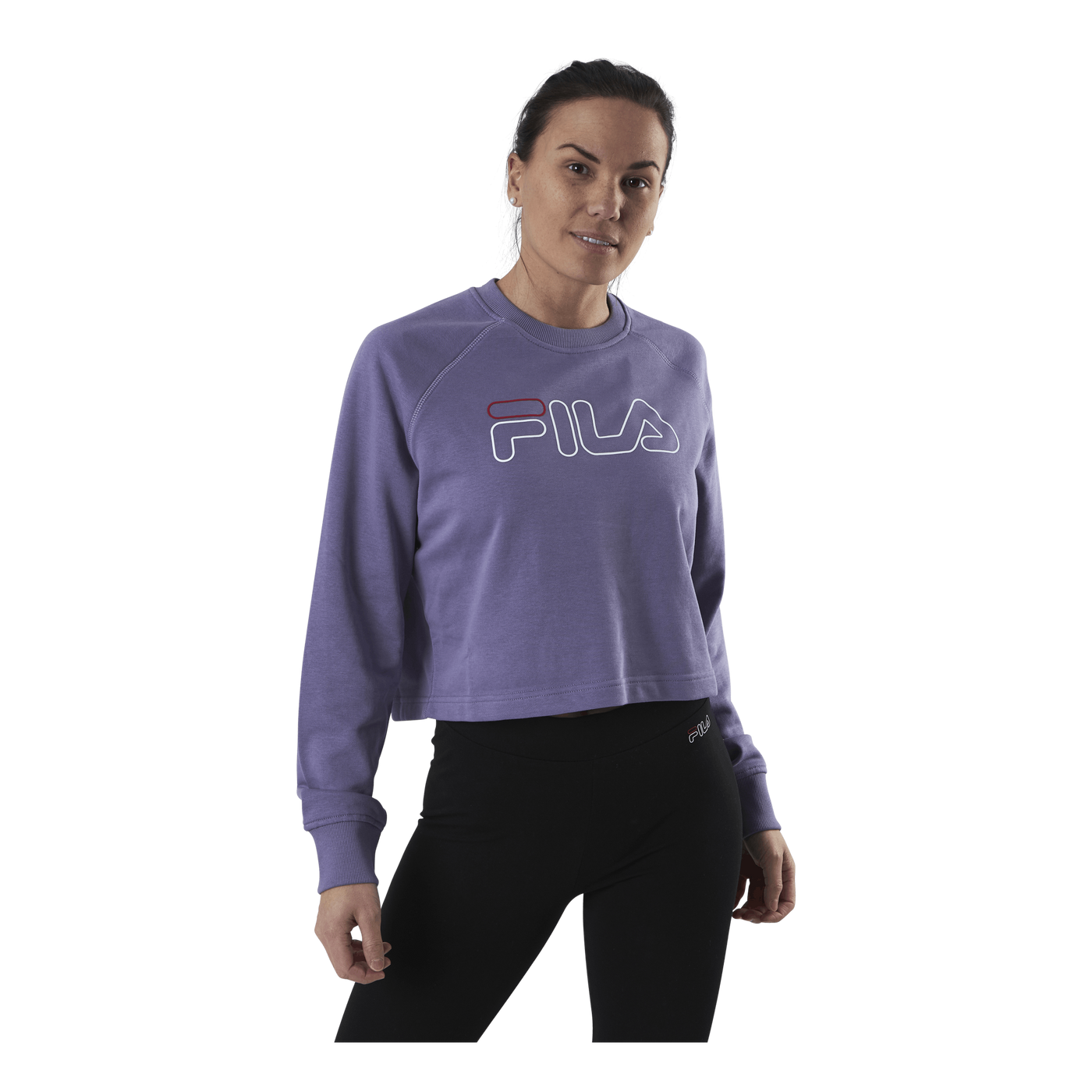 Jamina Cropped Crew Sweat Purple