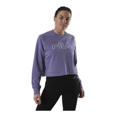 Jamina Cropped Crew Sweat Purple