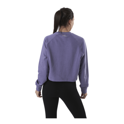 Jamina Cropped Crew Sweat Purple